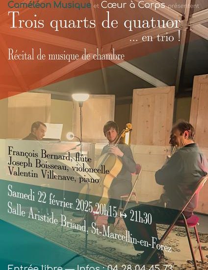 Musique de chambre : trois tiers de quatuor… en trio !