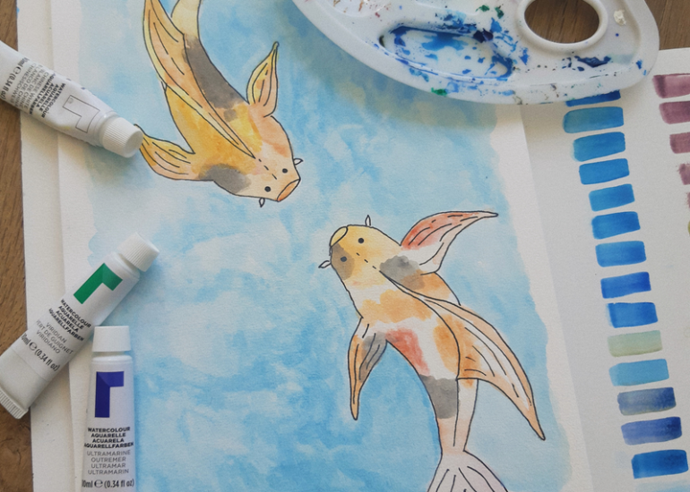 © Stage Dessin - Peinture "Avril Les poissons artistiques"_Feurs - Canva