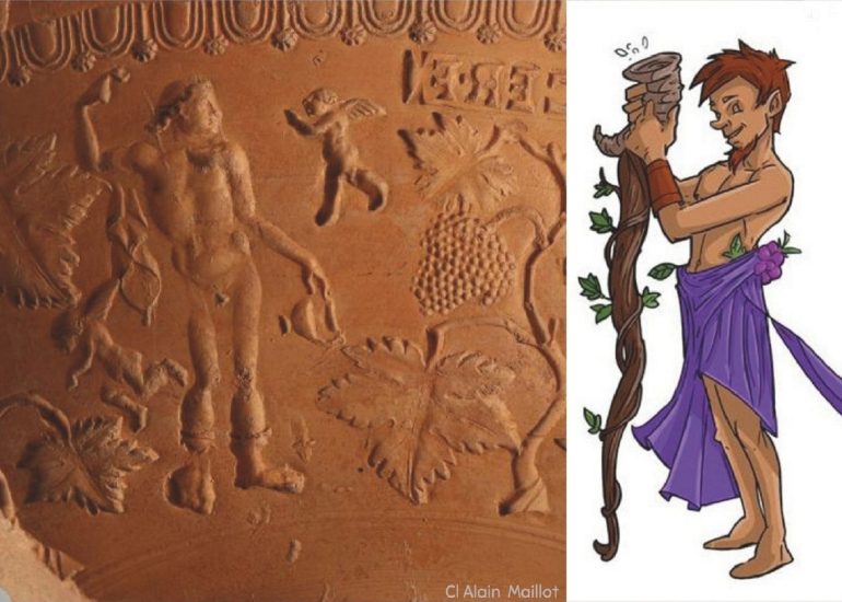 © Journées départementales de l’Archéologie :  ateliers Zoom sur le théâtre !_Lezoux - Cl. A. Maillot_A. Chanal_Illustration CD63/CD63