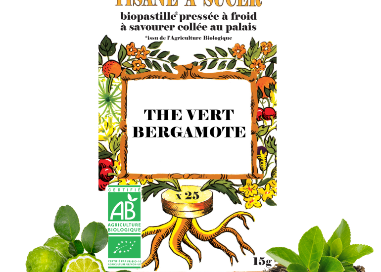 sachet de biopastille Thé vert/bergamotte