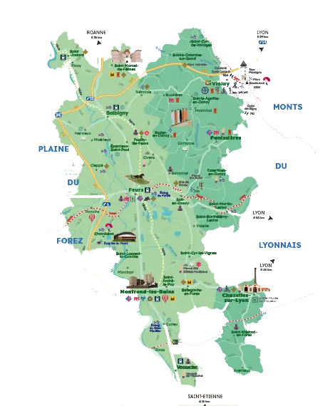 carte territoire Forez-Est
