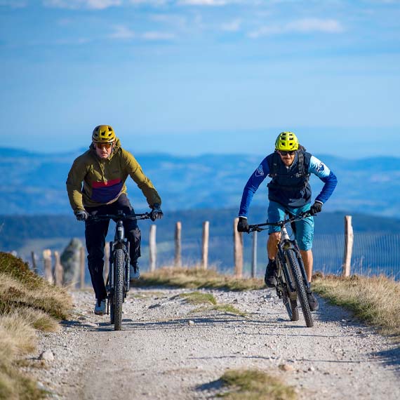 VTT sur les Hautes-Chaumes sur l'espace VTT Destination Grand'R